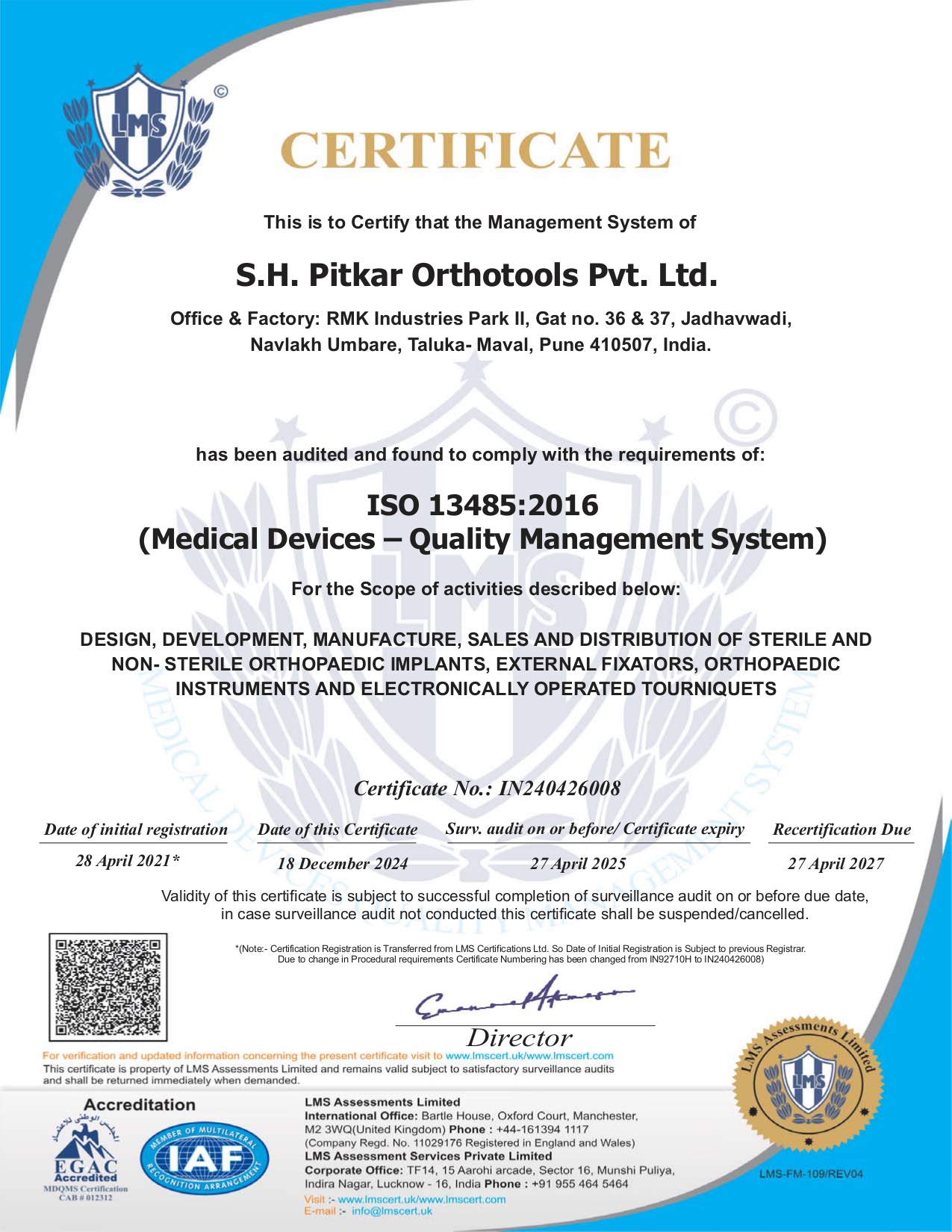 ISO 13485 LMS